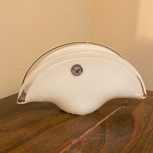 Porte serviette chic de Lavorato a mano / White Art Glass Sculpture